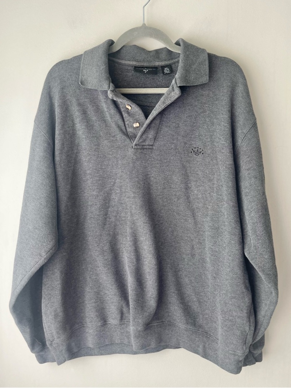 Scotty Cameron Lifestyles Titleist Gray Cotton Long Sleeve Polo Shirt L